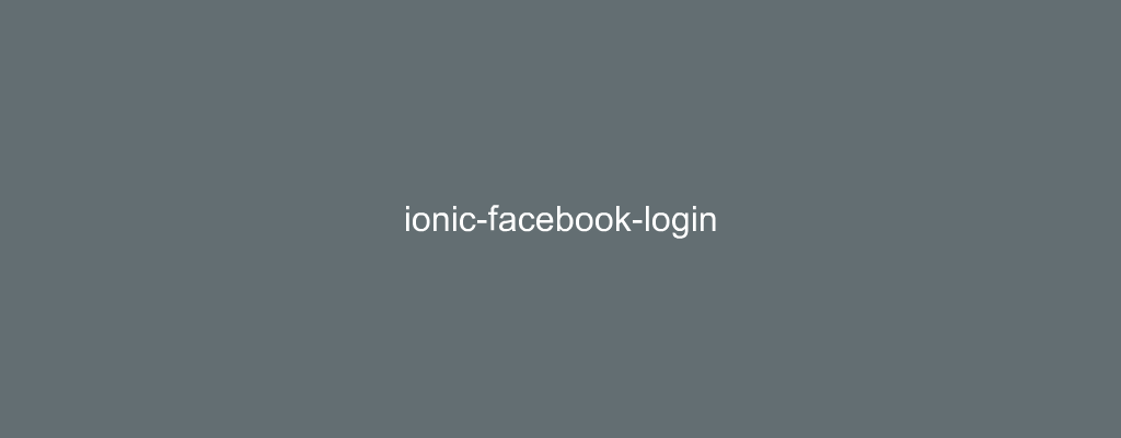 Ionic starter app to show you how to add Facebook Log In to an Ionic App.