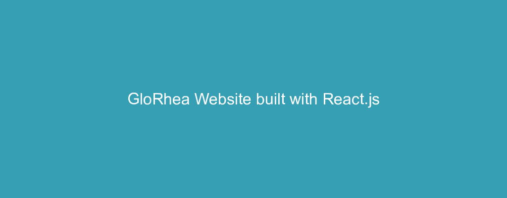 GloRhea Website built with React.js