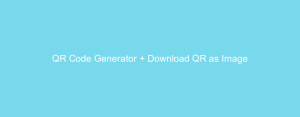 QR Code Generator + Download QR as Image