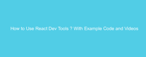 How to Use React Dev Tools – With Example Code and Videos
