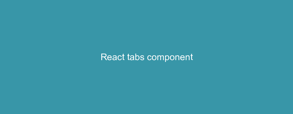 React tabs component