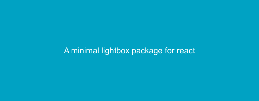 A minimal lightbox package for react