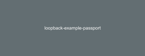 LoopBack example for facebook login