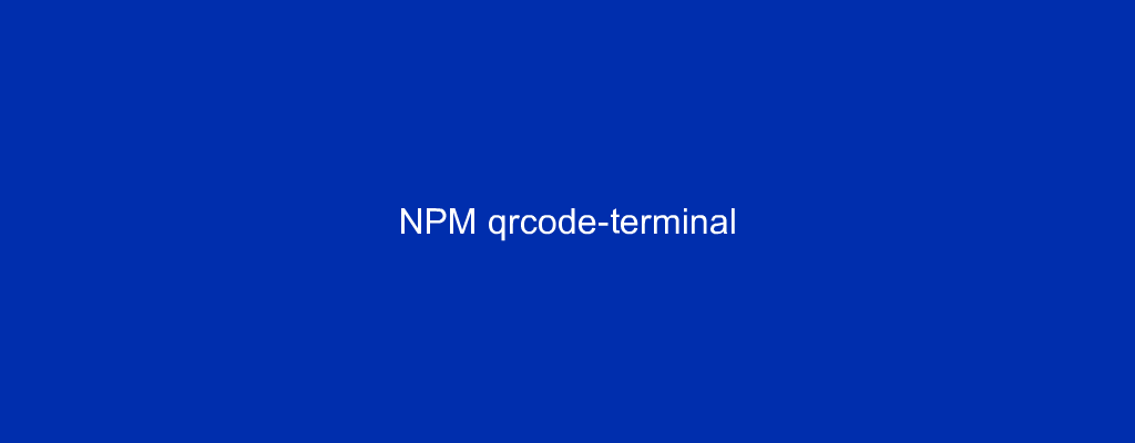 NPM qrcode-terminal