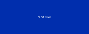 NPM axios