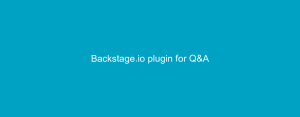 Backstage.io plugin for Q&A